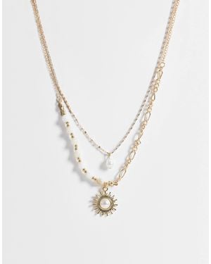 ONLY 2-pack Sun Necklace - White