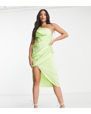 River Island Midi-Jurk Met Blote Schouder - Groen