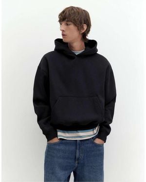 Pull&Bear Boxy Fit Hoodie - Blue
