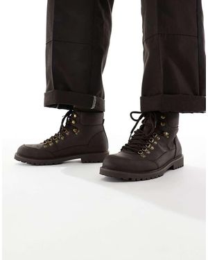 SEQWL Lace Up Boots With Contrast Laces - Black