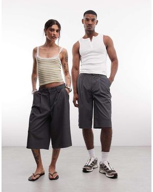 Collusion Pantalones Cortos De Corte Alargado - Blanco