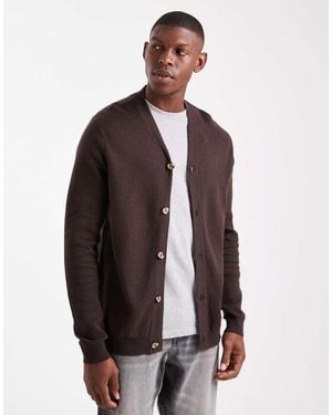 Threadbare Knitted Cardigan - Brown