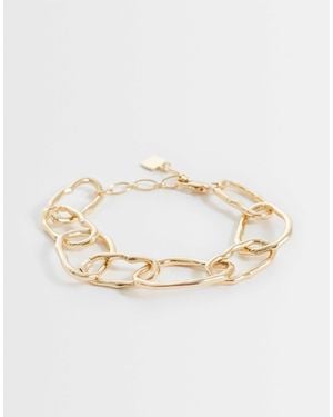 ASOS Chain Bracelet With Molten Links - Natural