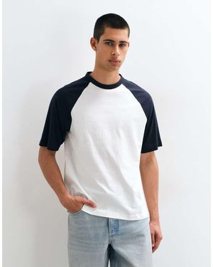 Only & Sons Raglan T-Shirt Met Contrast - Blauw