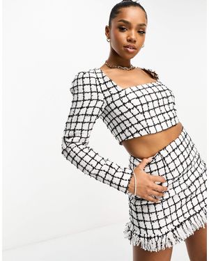 Ensemble jupe et haut a carreaux sale