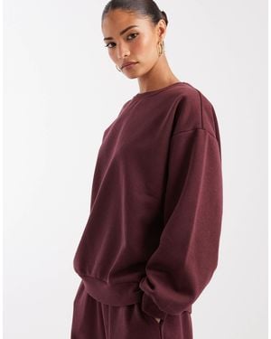 Vero Moda Oversized Slouchy Sweatshirt Co-ord - Red