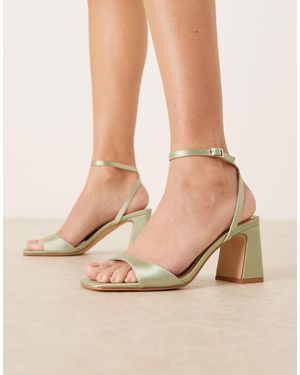 Be Mine Wide Fit Be Mine Bridal Wide Fit Cora Block Heeled Sandals - Natural