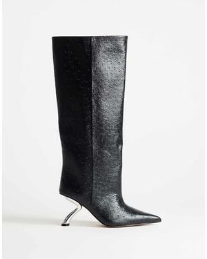 TOPSHOP Trinity Stivale Al Ginocchio Con Tacco Angolare - Nero