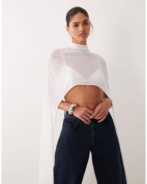ASOS Floor Length Cape Top - White