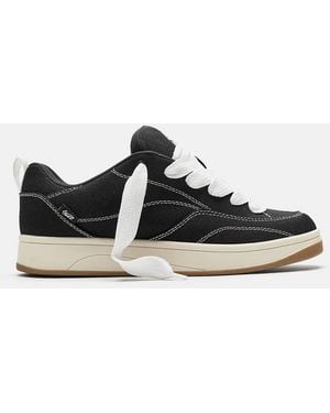 Pull&Bear Stwd Skate Trainers With Contrast Stitching - Black
