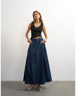 TOPSHOP Cocoon maxirock - Blau