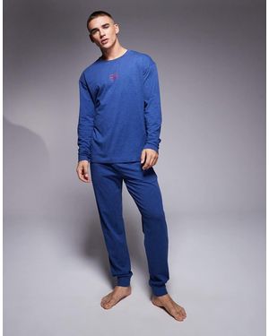 BOSS Conjunto De Ropa De Estar Por Casa Oscuro De Manga Larga Laze De Hugo Bodywear - Azul
