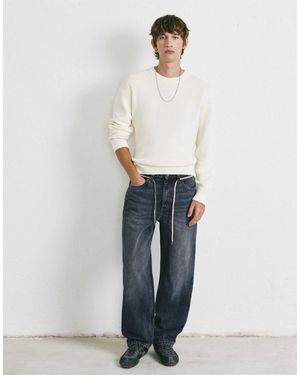 Pull&Bear Jean baggy - lavande - Blanc