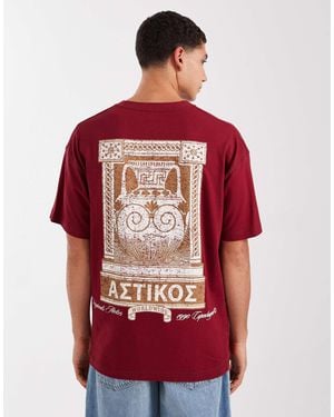 Jack & Jones T-shirt With Greek Style Backprint - Red
