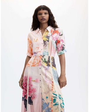 Desigual Maxi Jurk Met Print - Rood