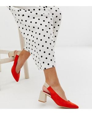 Stradivarius Zapatos rojos con tira trasera - Negro