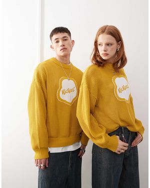 Kickers Unisex Sweatshirt With Logo - Yellow