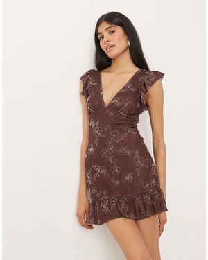 Motel Motarika Floaty Mini Dress - Purple
