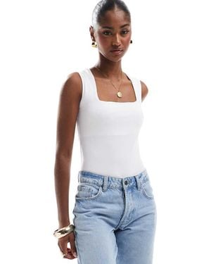 New Look Square Neck Bodysuit - White