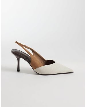 ASOS Sabrina Slingback Stiletto Heels - White