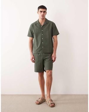 JJ Rebel Seersucker Overhemd - Groen