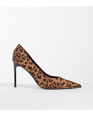 ASOS Prague Décolleté A Punta A Pianta Larga Con Tacco A Spillo Alto E Stampa Leopardata - Marrone