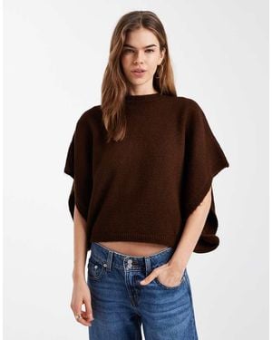 ASOS Knit Cape Jumper - Brown
