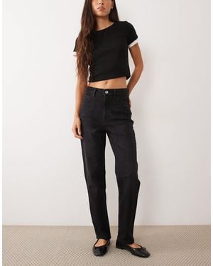 Mango Newmom lockere mom-jeans - Schwarz