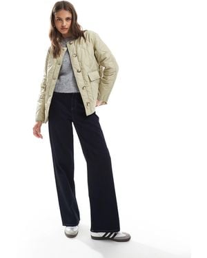 Vero Moda Onion Quilted Short Jacket With Pockets - Natural