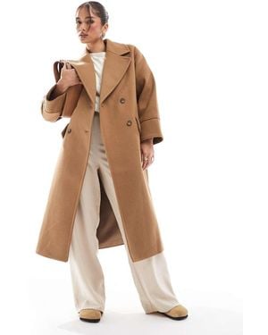 Stradivarius Oversized Coat - Brown