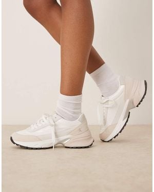 Calvin Klein Nylon Hike Runner Trainers - Natural