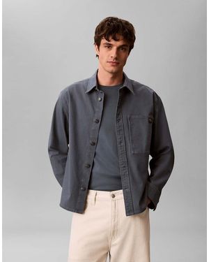 Calvin Klein Canvas Shirt Jacket - Grey