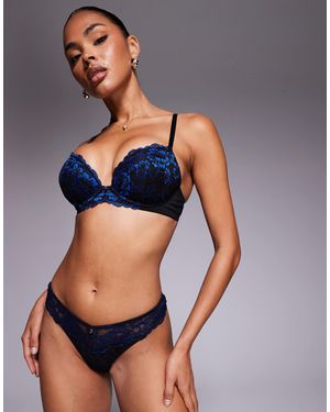 Ann Summers – sexy lace – zweifarbiger, wattierter bh - Blau
