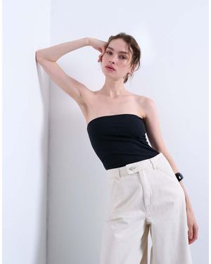 TOPSHOP Longline Bandeau - White