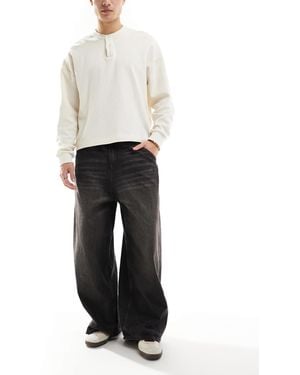 Pull&Bear Mega baggy Jeans - Black