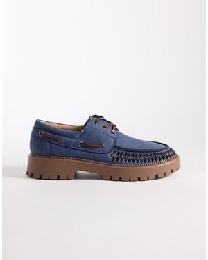 SEQWL Mexton Lace Up Chunky Shoes - Blue