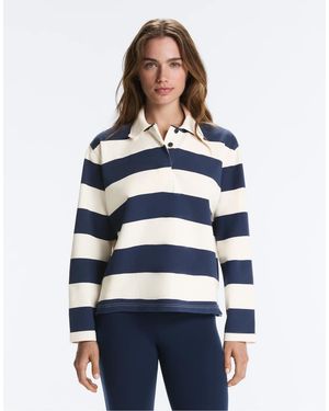 Oysho Jacquard Piqué Polo Shirt - Blue