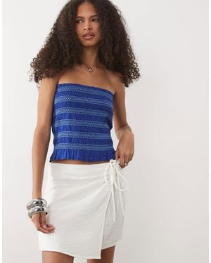 Mango – teen – wickel-minirock - Blau