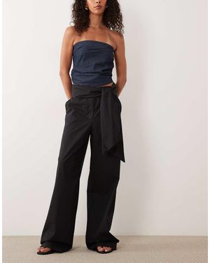 Mango Pantaloni Sartoriali Allacciati - Blu