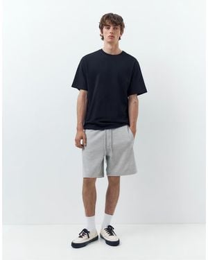 Pull&Bear Piqué Jogger Bermuda Shorts - Grey