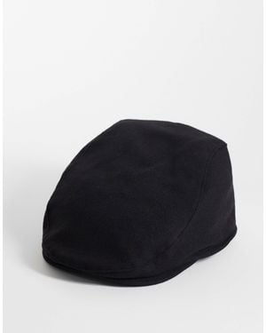 ASOS – flache kappe aus melton-wolle - Blau