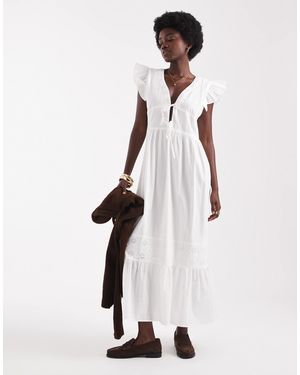 Native Youth – fließendes midaxi-kleid - Weiß