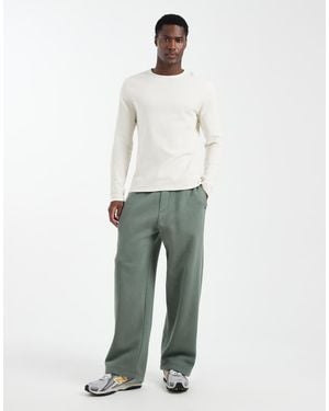 Hollister baggy joggers - White