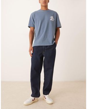 ASOS Jeans Comodi Affusolati Lavaggio Grezzo - Blu