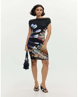 Desigual Printed Knit Dress M. C. Lacroix - Blue