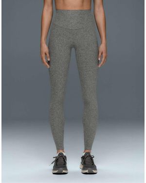 Oysho Comfortlux High-Waisted Ankle-Length Heathered Leggings - Grey