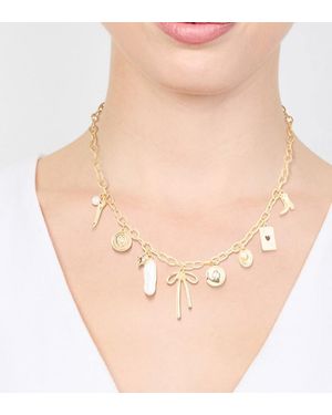 Lovisa Plated Bow & Star Charm Necklace - Natural