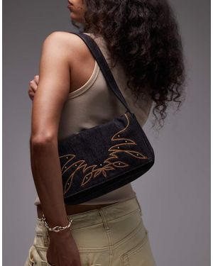 Levi's Brannan Western Embroidered Denim Shoulder Bag - Black