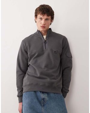 Barbour Galloway Relaxed Half Zip Sweatshirt - Grey