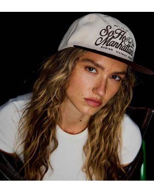 Bershka Cappellino Ricamato Color Crema E - Nero